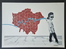 Catman Painting Out Loud Screenprint Limited Edition Street Art Graffiti Banksy