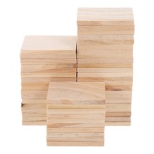 50Pcs Wooden Crafting Blocks