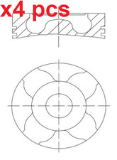 X4 PCS 0100404 FITS OPEL AGILA
