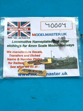NEW MODELMASTER NAME PLATES