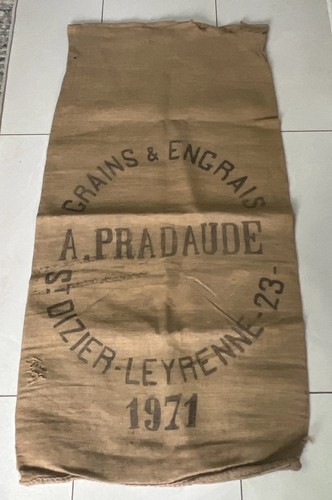 Vintage french hessian grain - hessian,