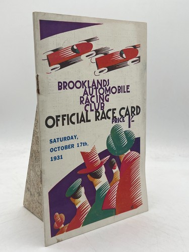 1931 brooklands race card - 1931,