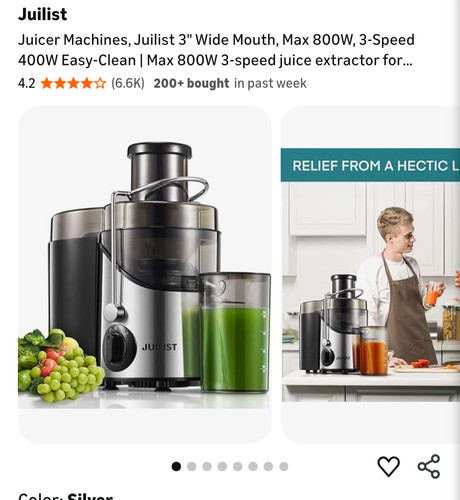New silver juice extractor - silver,