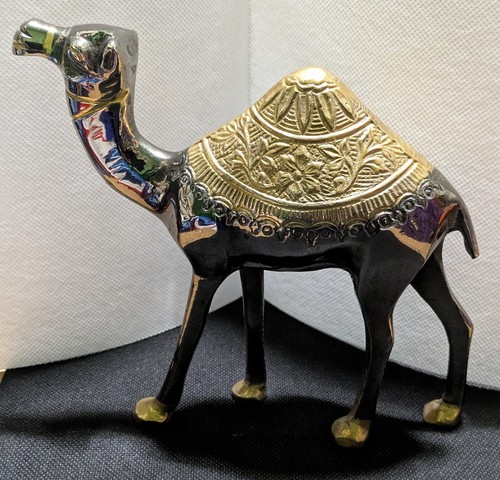 Brass camel ornament - brass,