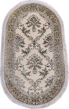 Vintage Hand Knotted Oval Wool