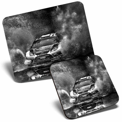 Mouse mat coaster set bw - mat,