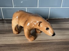 VINTAGE TRENTHAM ARTWARE POTTERY BROWN BEAR - RARE  L - 30CM  H - 15CM