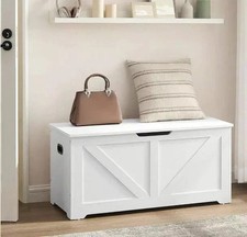 Ottoman Storage Chest Blanket Box lid cloth box Box Toy storage Wooden