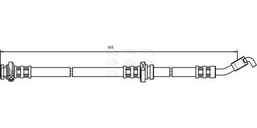 Apec front right brake hose - right,