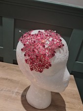 Pink Floral applique With Rhinestones