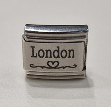 London Italian Charm Link 9mm Fits All Italian Charms Bracelet England UK