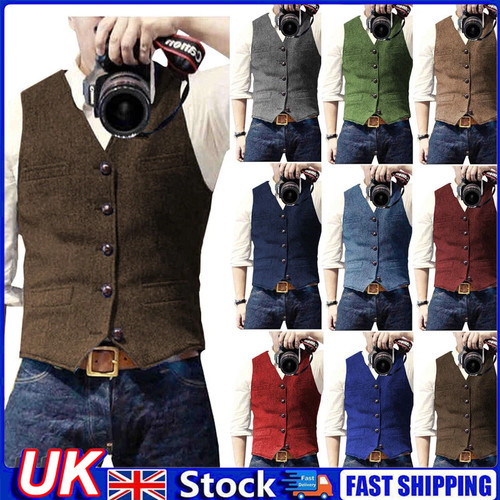 New mens vest - mens, herringbone
