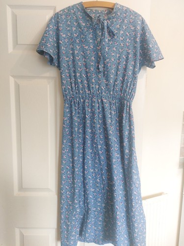 Vintage blue floral - vintage, cotton