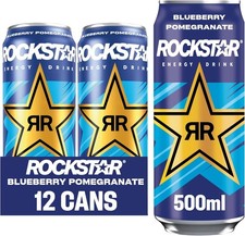 Rockstar XDurance Energy Drink, Blueberry Pomegranate  12 x 500 ml by KC