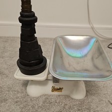 Weylux "The Queen" Metal Scales with Weights & Stainless Steel Tray 1960s Vtg