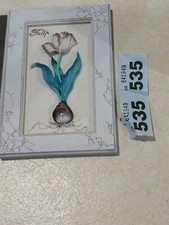 M&S Plaque Hand Painted Wall 3D Picture  flower