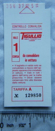 Ticket for tigullio - for,