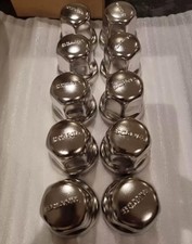 20 x Genuine Scania 33mm Wheel Nut Covers Stainless - Removed after Delivery 