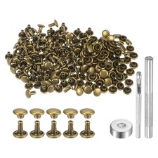 200 Sets Leather Rivets 6 x