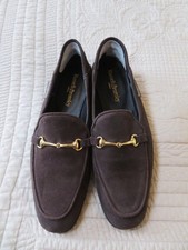 Russell & Bromley Snaffle Loafers Chocolate Brown Suede Size 41 UK7.5 RRP £250