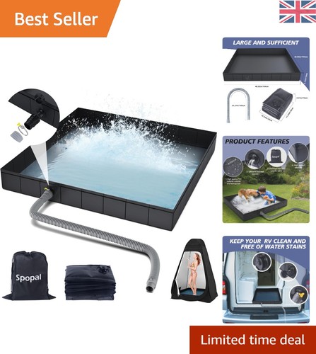 Portable camping shower tray - tray,