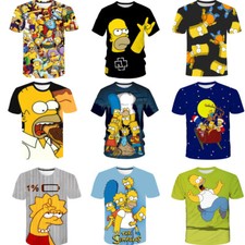 Cosplay The Simpsons Maggie Marge Homer Bart 3D T-Shirts Adult Kids Top T-Shirts