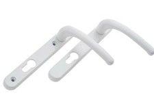 Door Handle Pair of Fab & Fix Windsor Sprung Lever  Inline White 206mm