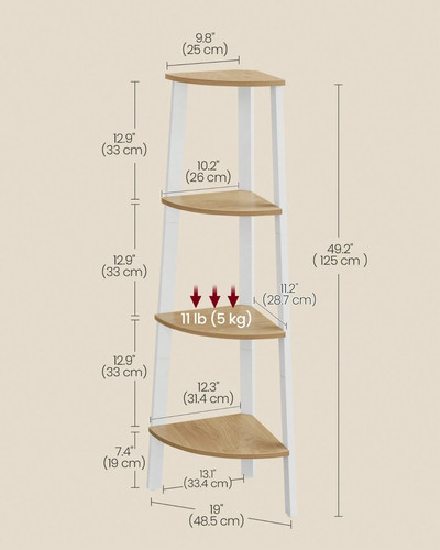 Tier industrial corner - 4-tier,