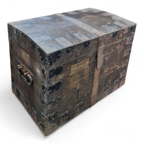 Antique silver chest trunk - silver,