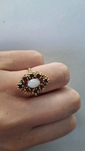 Vintage opal and garnet - vintage,