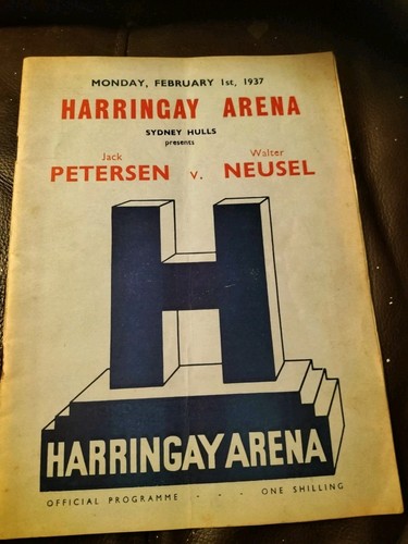 Rare pre war boxing programme - rare,