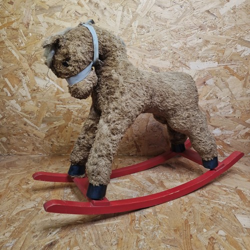 Vintage rocking horse straw - vintage,