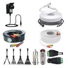 HD BNC DC Power Lead CCTV Security Camera Extension Cable DVR Video Data Power