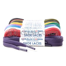 6mm FLAT WAXED COTTON SHOE LACES PREMIUM QUALITY FOR TRAINER BOOT SNEAKER SPORT