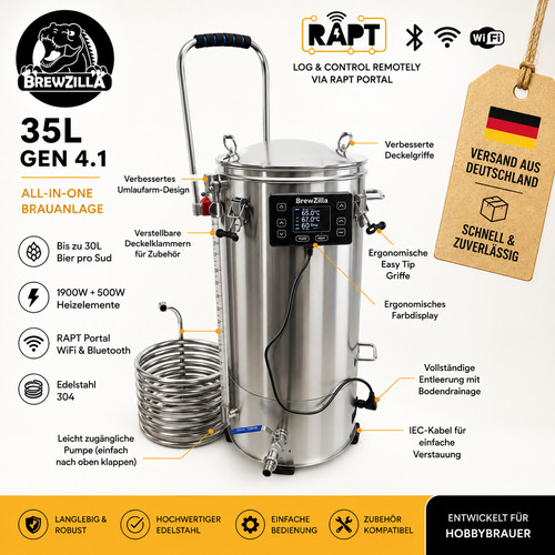 Kegland brewzilla 35l gen - brewzilla, 4.1