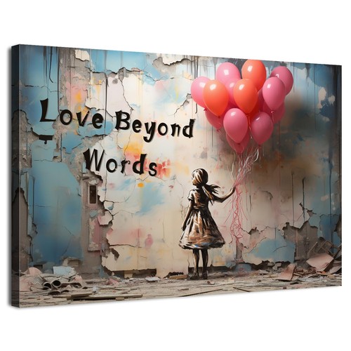 Banksy canvas wall art - wall,