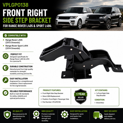 Front right side step bracket - right,