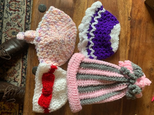 Baby hand knitted new - baby, bonnets