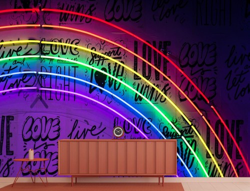 Graffiti street neon lights - street,