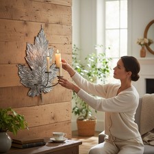 Leaf Design Candle Holder