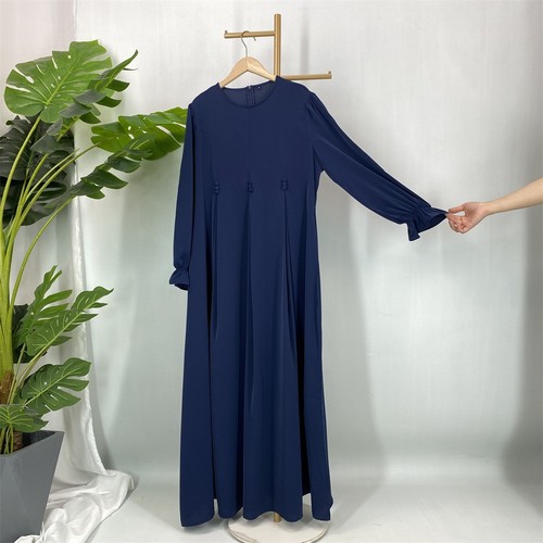 Long dress button flared - dress,