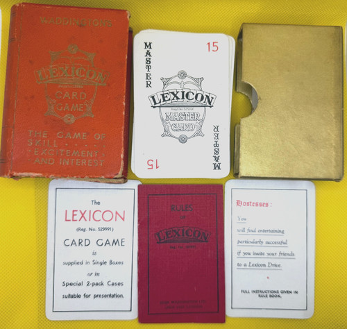 Lexicon word card game book - lexicon,