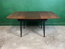 Retro Teak Ebony Extending Dining Table Mid Century