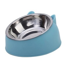 Cat Dog Bowl Tilted Stainless