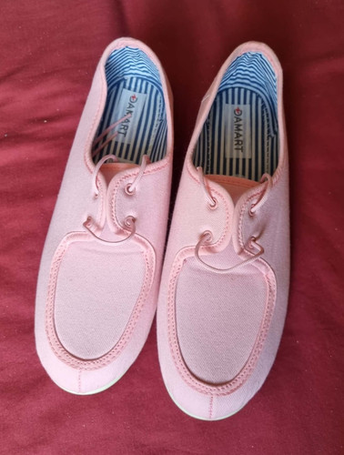 Damart pink low wedge-heel
