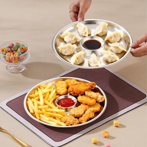 Round dumpling plate with - round,