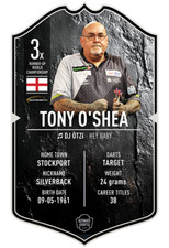 Tony O'Shea Small Signed Ultimate Card INC FREE P&P TO UK ONLY