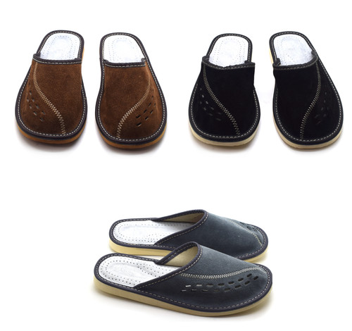 Men natural suede leather - men's,