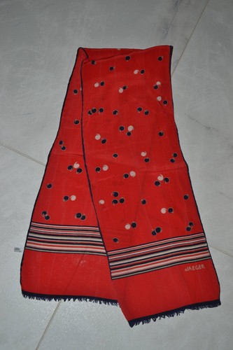 Vintage red jaeger scarf - vintage,