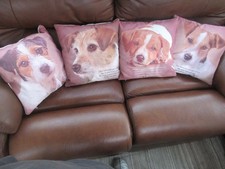 Danbury Mint Jack Russell Terrier Cushions (4), Feather Inserts